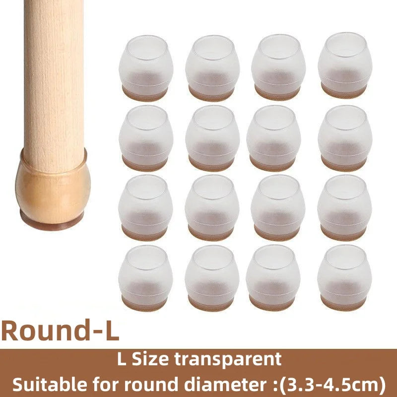 16Pcs Silicone Furniture Non-Slip Legs Pads Chair Leveling Feet Mat Hardwood Floors From Scratches Protectors Mat Home Decor - Sun Studio