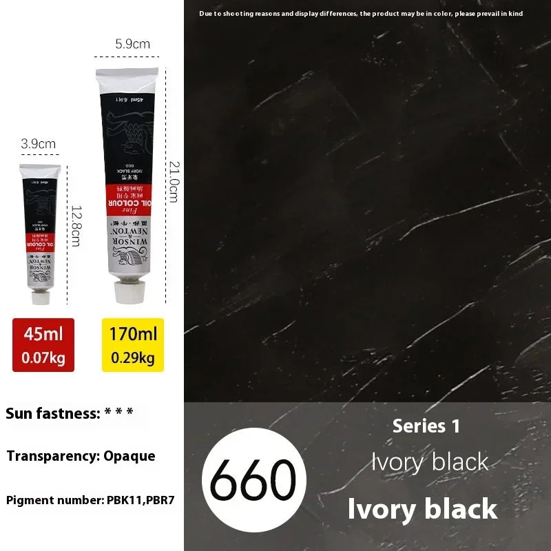 45ml Oil Paint Transparent Tube Fast Drying White Gold Silver Professional Color Painting Supplies For Artists Student Beginners