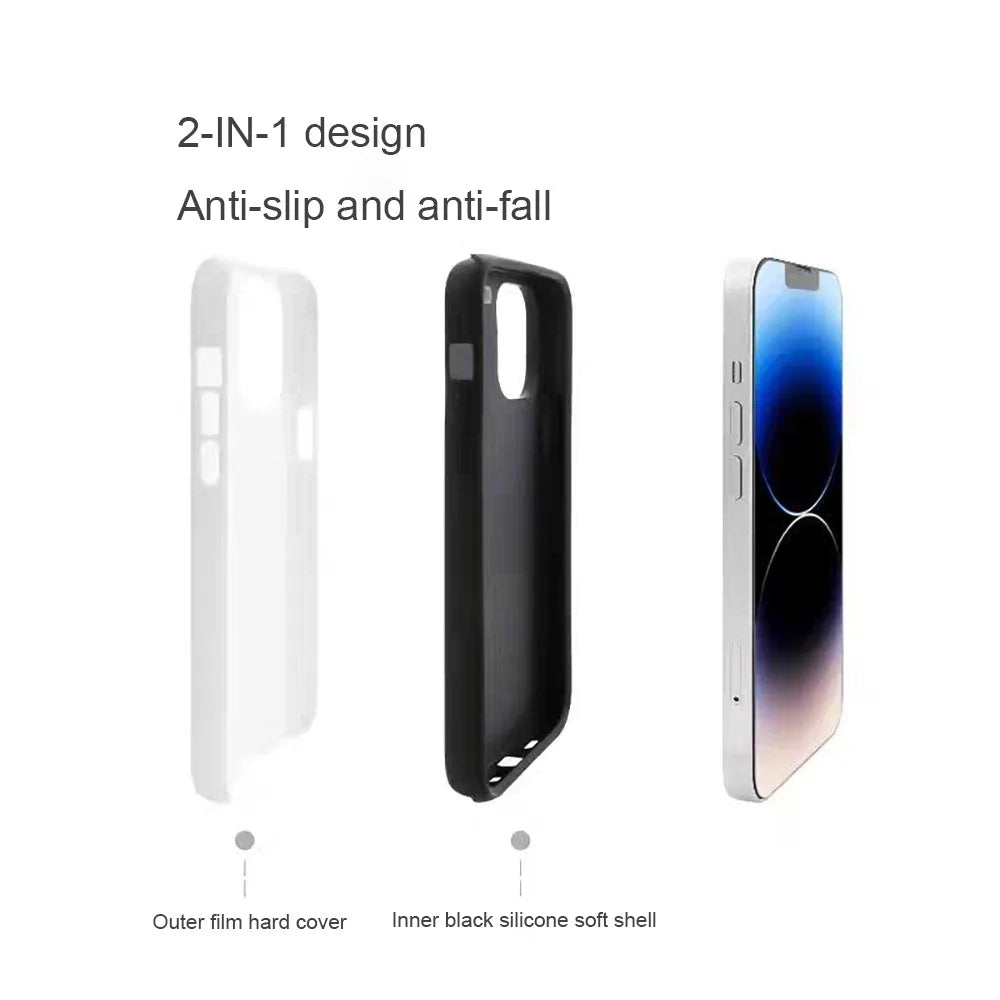 Luxury Clmj Brown White Mottled Phone Case for iPhone 17 16e 16 15 14 13 12 11 X XS XR XSMAX Air Pro Max Plus Double-layer Cover - Sun Studio