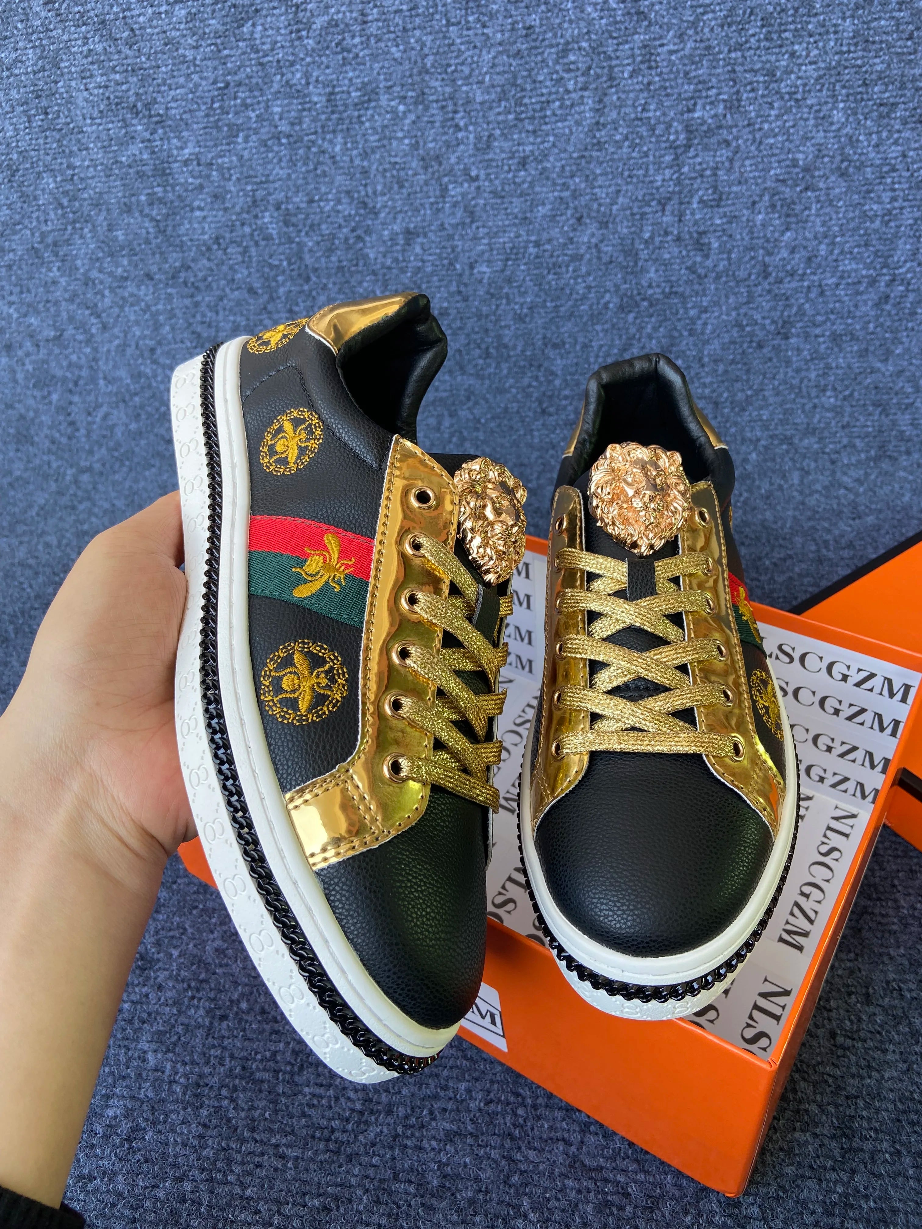 original shoes brand premium shoes for man high quality casual shoes for man casual sneakers for man trainers luxury black white - Sun Studio