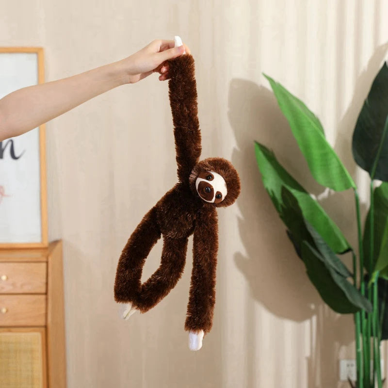 Cartoon Punch Monkey Plush Doll Brown Chimpanze Mom And Black Monkey Baby Together Animal Stuffed Doll Home Decor Gift For Kids