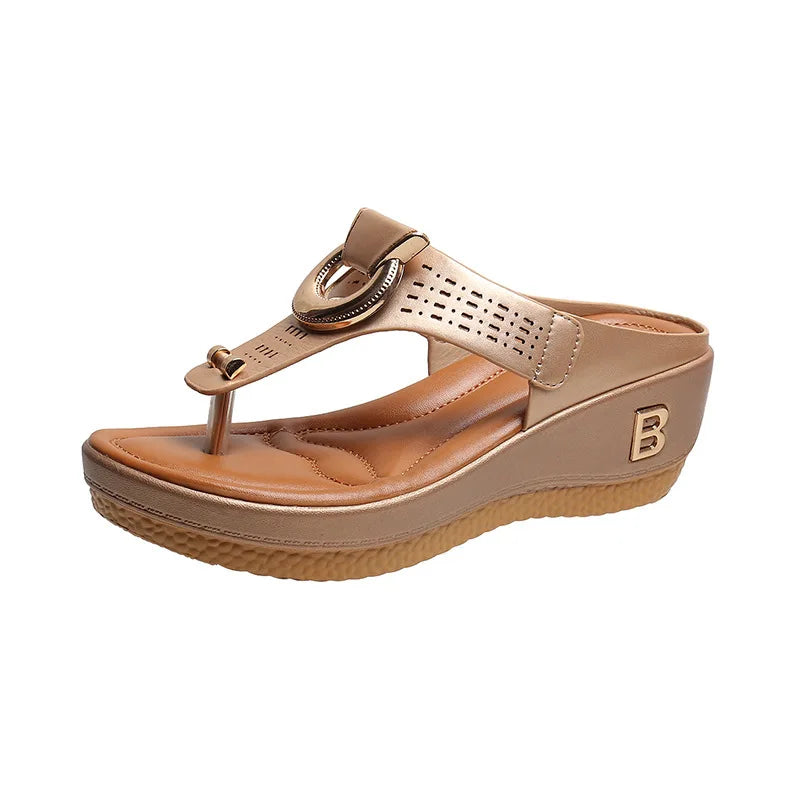 Summer Sandals Women 2026 Big Size Platform Sandals Wedges Flip Flops Shoes Comfortable Slippers Ladies Non-Slip Open Pantuflas - Sun Studio