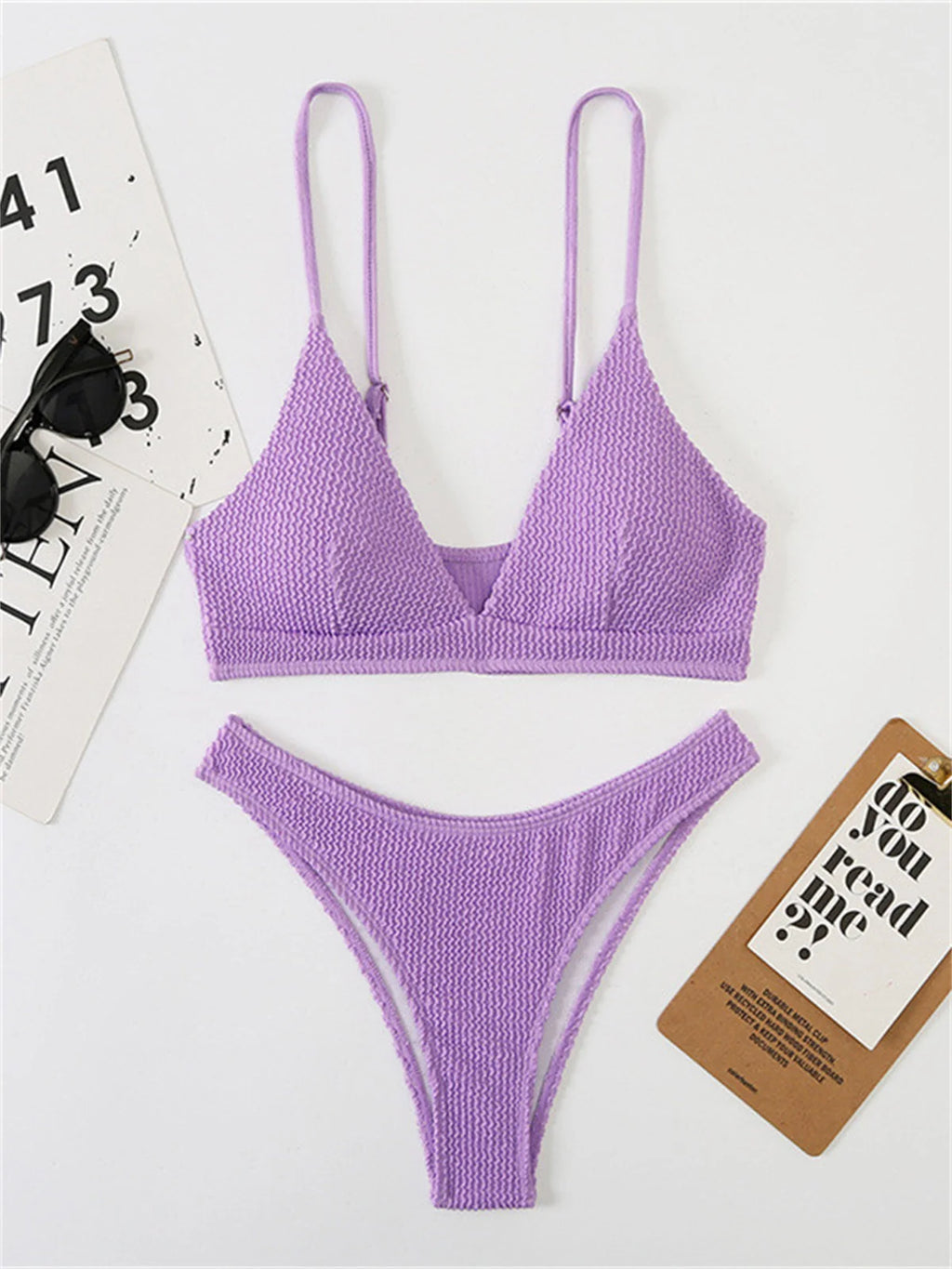 Sexy Extreme Micro Bikini Set 2024 Women White Black Wave V Neck Push Up Thong Swimsuit Beach Bathing Suit Two Piece Swimwear - Sun Studio