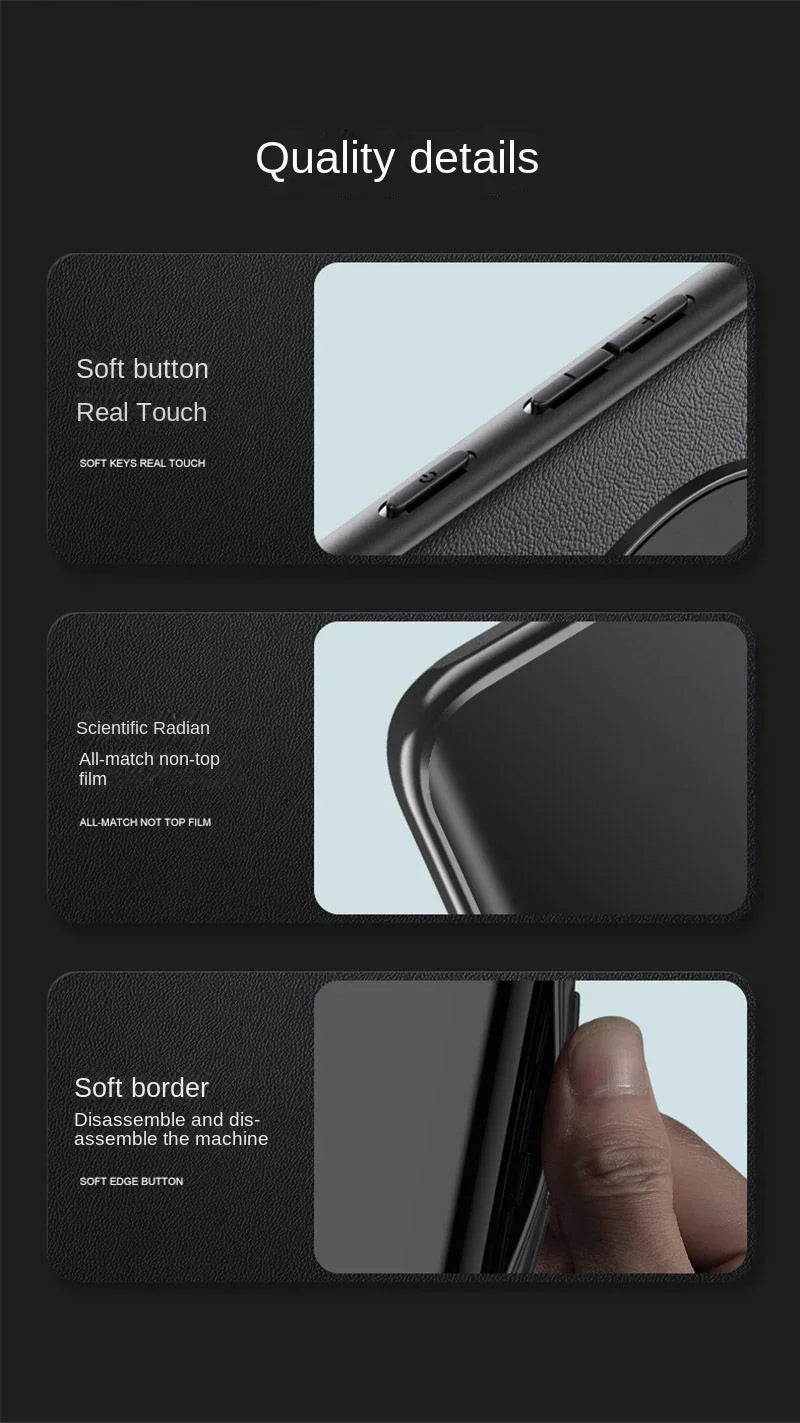 Leather Shockproof Case For Huawei Honor X9B X9A X8A X7A Magic 7 Lite Pro Soft Leather Grain Slim Texture Protect PC Cover Funda - Sun Studio