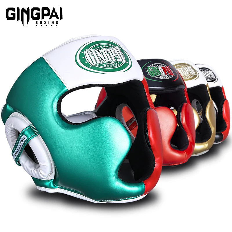 Adults Children Boxing Helmet MMA Sanda Muay Thai Taekwondo Full-Covered Shock Absorption Headgear Training Protective Equipment - Sun Studio