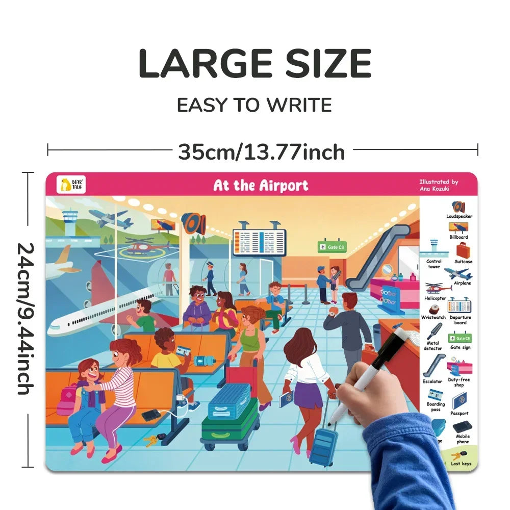 Search and Find Game Looking for Different 3 Themes Interactive Activity Painting Kit Drawing Books with Reusable Pen - Sun Studio