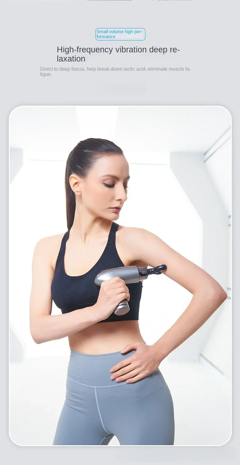 Fitness Relaxation Muscle Electric Intelligent Mini Massager Multi speed Variable speed Vibration Multi functional Fascia Gun - Sun Studio