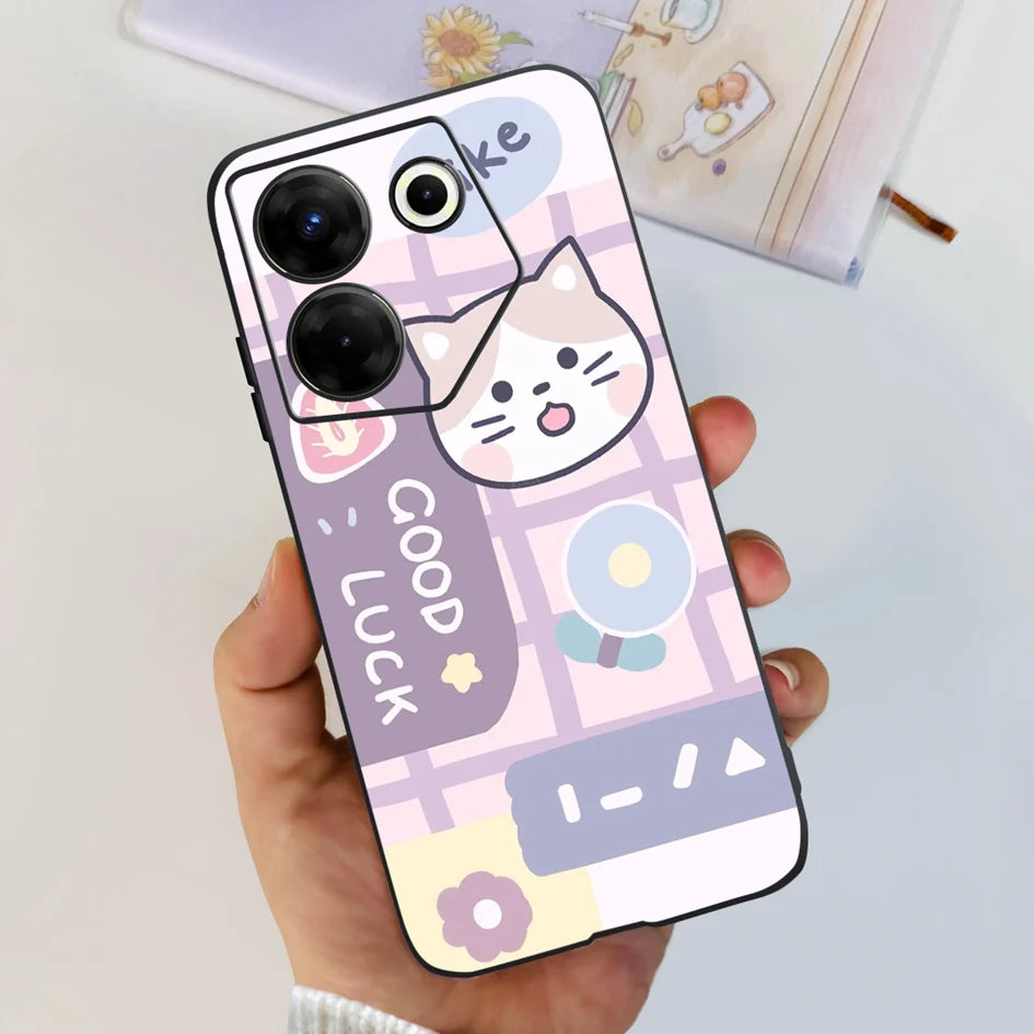 For Tecno Camon 20 Pro 5G Case 2023 Cute Love Heart Football Slim Cover Soft Silicone Funda For Tecno Camon20 Pro 5G CK8n Bumper