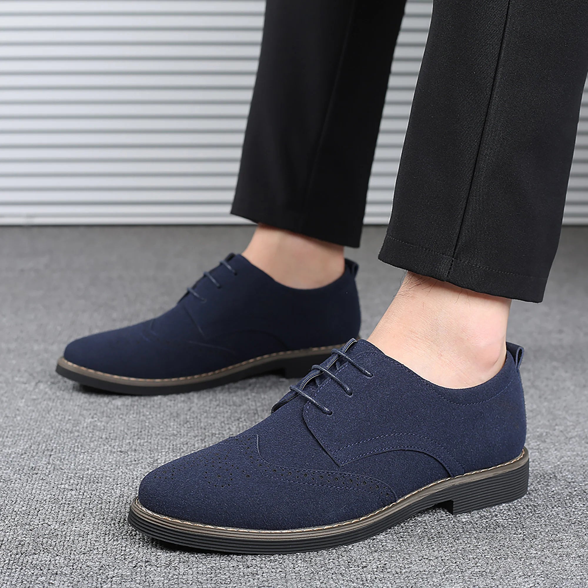 Men's Casual Business Lace-Up Hiking Work Shoes Classic Comfortable Wear-Resistant Soft-Soled Men's Shoes - Sun Studio
