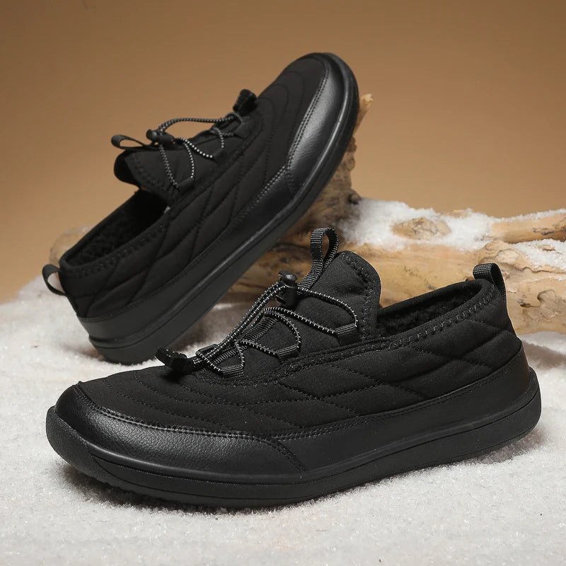 New Winter Warm Snow Barefoot Casual Shoes Waterproof Non-Slip Women Men Hiking Shoes Outdoor Warm Fur Work Ankle Shoes Big Size - Sun Studio