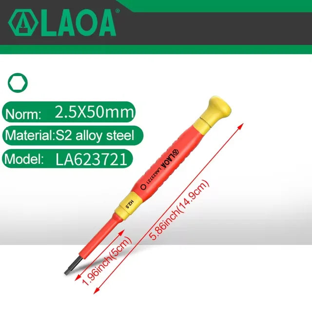 LAOA Insulated Precision Screwdriver a Cross Small Size Screwdriver to Remove Eyeglasses Clocks and Watches Cell Phone Notebook - Sun Studio