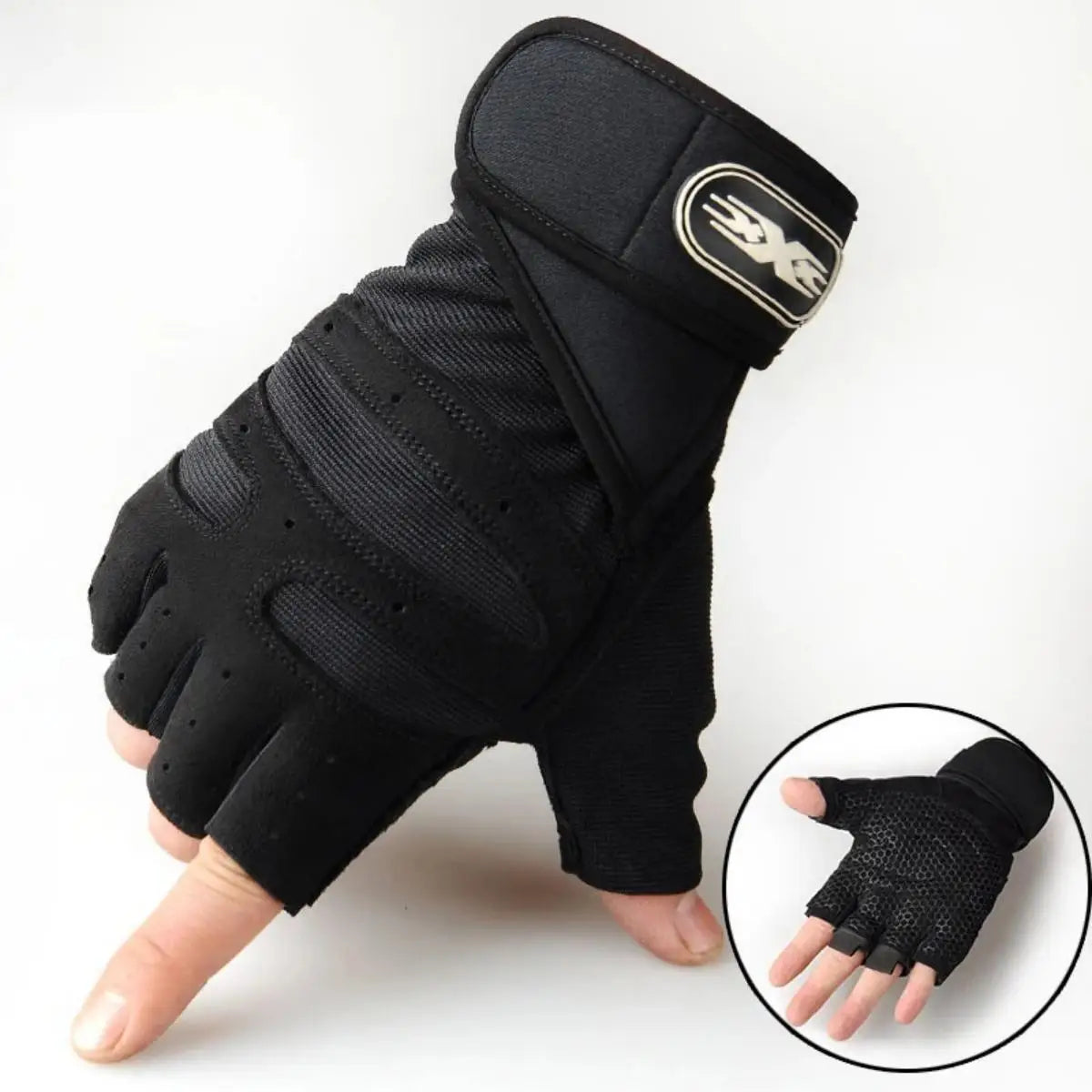 Gym Gloves for Men Women Fitness Weight Lifting Wristband Gloves Body Building Training Sports Exercise Cycling Glove Shockproof - Sun Studio