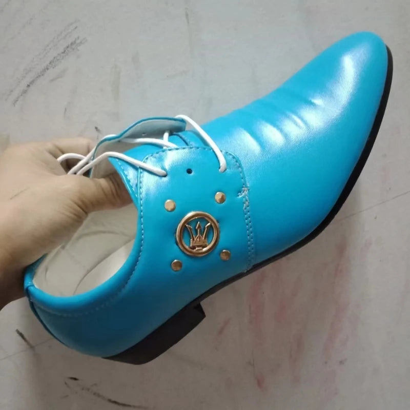 Summer Leather Shoes for Men Male Leather Fashion Business Luxury Colorful Party Dress Shoes Loafers 남성구두 Sapatos Masculinos - Sun Studio