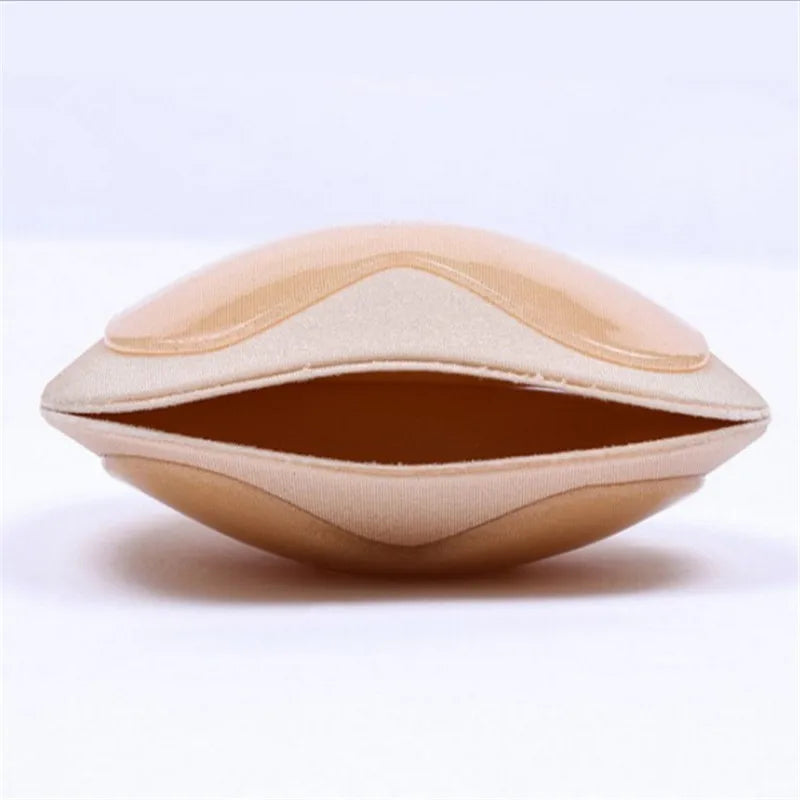 1Pair Adhesive Breast Enhancer Bikini For Women Bra Swimsuit Invisible Heart Padding Bra Insert Nipple Pads Push Up Silicone Bra - Sun Studio