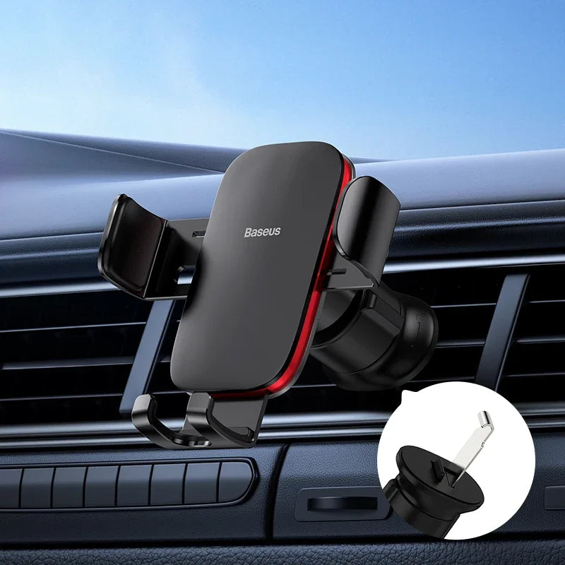 Baseus Car Phone Holder Mobile Metal Gravity Phone Holder for Car Air Vent / CD Slot Mount Phone Holder Stand for iPhone Samsung - Sun Studio