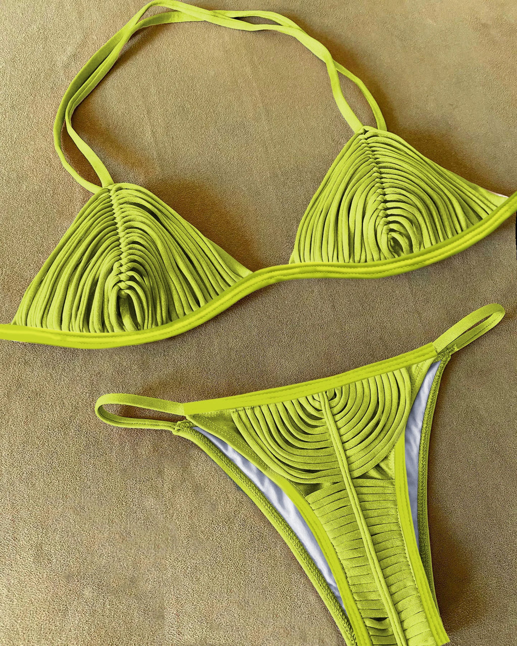 SEAURAL 2025 New Braided Rope Bandage Stripes Brazilian Bikini Swimwear Women's Swimsuit Two Piece Set Female Sexy Beachwear - Sun Studio