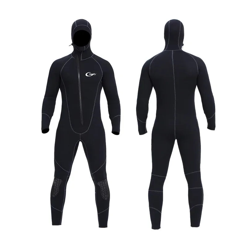 YONSUB Scuba Front Zipper 5MM Long or Short Sleeves Neoprene Men Diving Snorkeling Wetsuit Underwater Hunting Surfing Swimsuit - Sun Studio