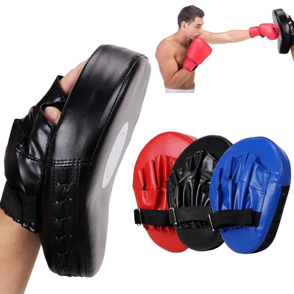 Curved Boxing Hand Target PU Leather Punch Target Bag Breathable Kick Boxing Gloves Adult Kids MMA Boxing Martial Training Mitts - Sun Studio