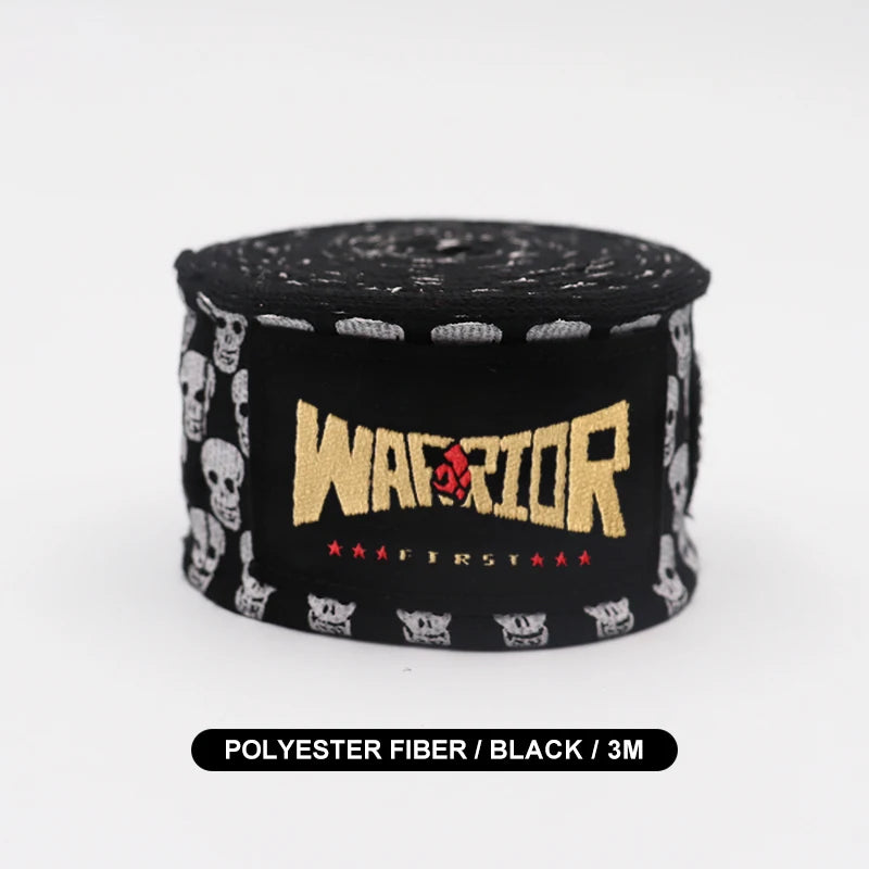 1 Pair Boxing Hand Wraps MMA Muay Thai Kick Boxing Handwraps For Training Bandages Sport Straps 3M/5M Length Skull Print - Sun Studio
