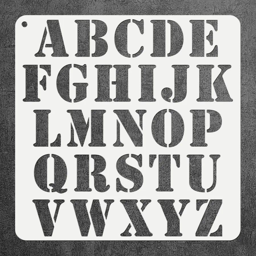 1PC 11.8inch A-Z Capital Letter Stencil Alphabet Template for Wall Painting Wood Signs Home Decor Fabric DIY Projects - Sun Studio
