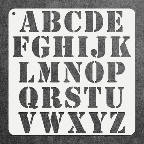 1PC 11.8inch A-Z Capital Letter Stencil Alphabet Template for Wall Painting Wood Signs Home Decor Fabric DIY Projects - Sun Studio
