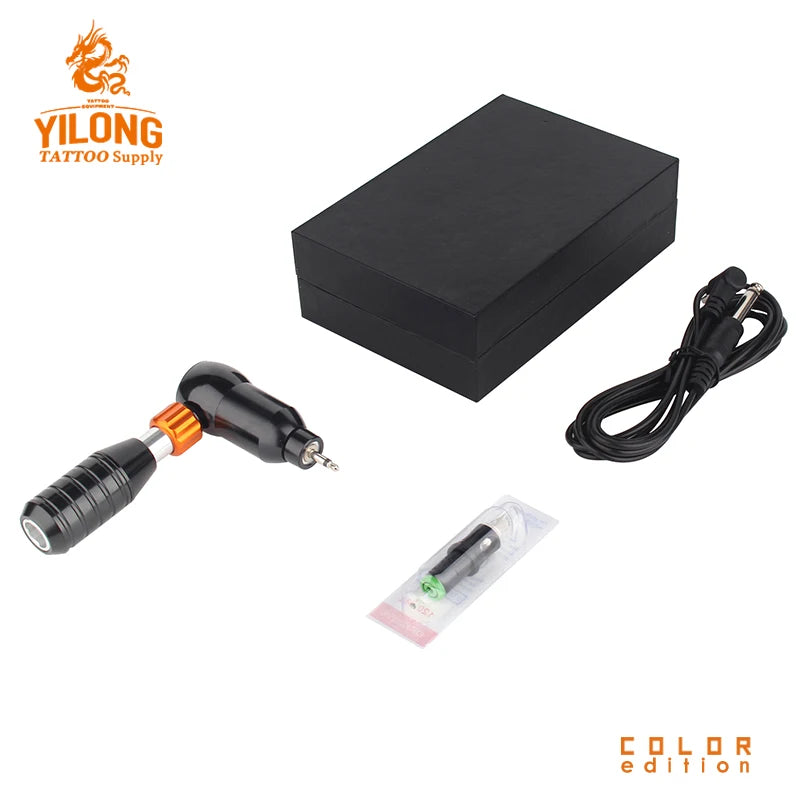 YILONG Professional L-shaped Tattoo Gun Adjustable Rotary Pen Motor Hybrid Tattoo Machine With RCA Tattoo Tools - Sun Studio