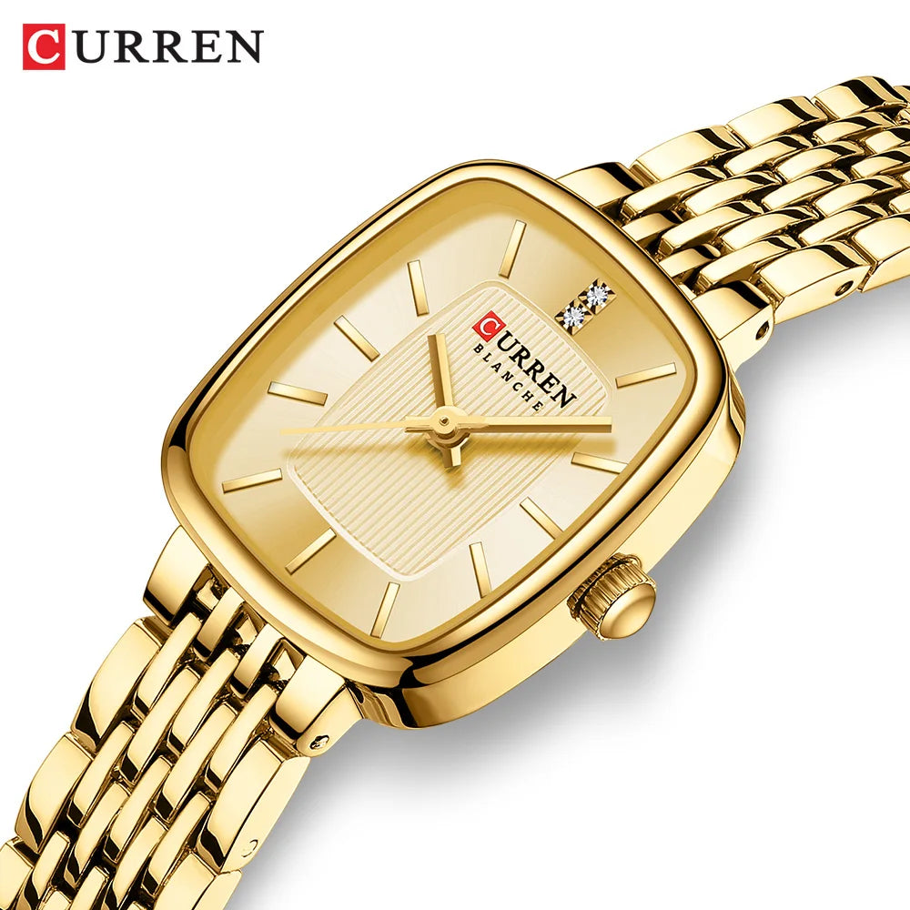 CURREN Luxury Women Watches Fashion Casual FemaleLadies Stainless Steel Quartz Wristwatches Life Waterproof Girlfriend Gift - Sun Studio
