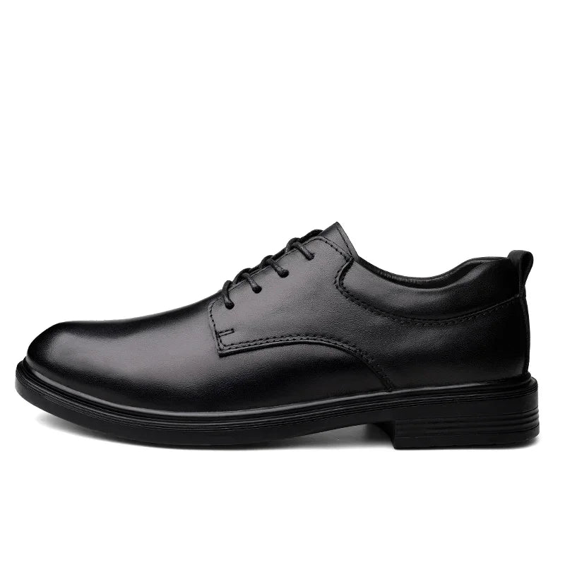 Men's Genuine Leather Oxford Dress Shoes Business Formal Office Wedding Lace-Up Black For Gentleman Plus Big Size 49 50 51 52 53 - Sun Studio