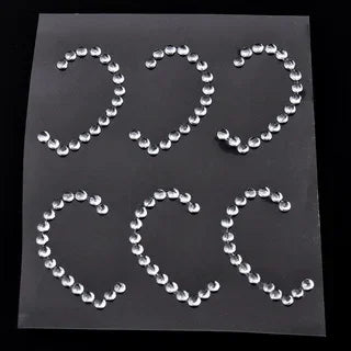 1 Pc Disposable Tattoo Stickers Face Jewelry Color Crystal Diamond DIY Eyes Face Body Waterproof Makeup Decorations Rhinestones