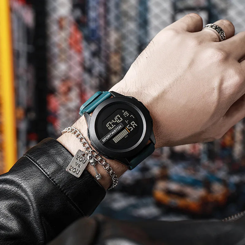 Men's Sports Watches Luxury Digital Watch Stopwatch Luminous Date Week Multifunction Fitness Electronic Wristwatch Reloj Hombre - Sun Studio