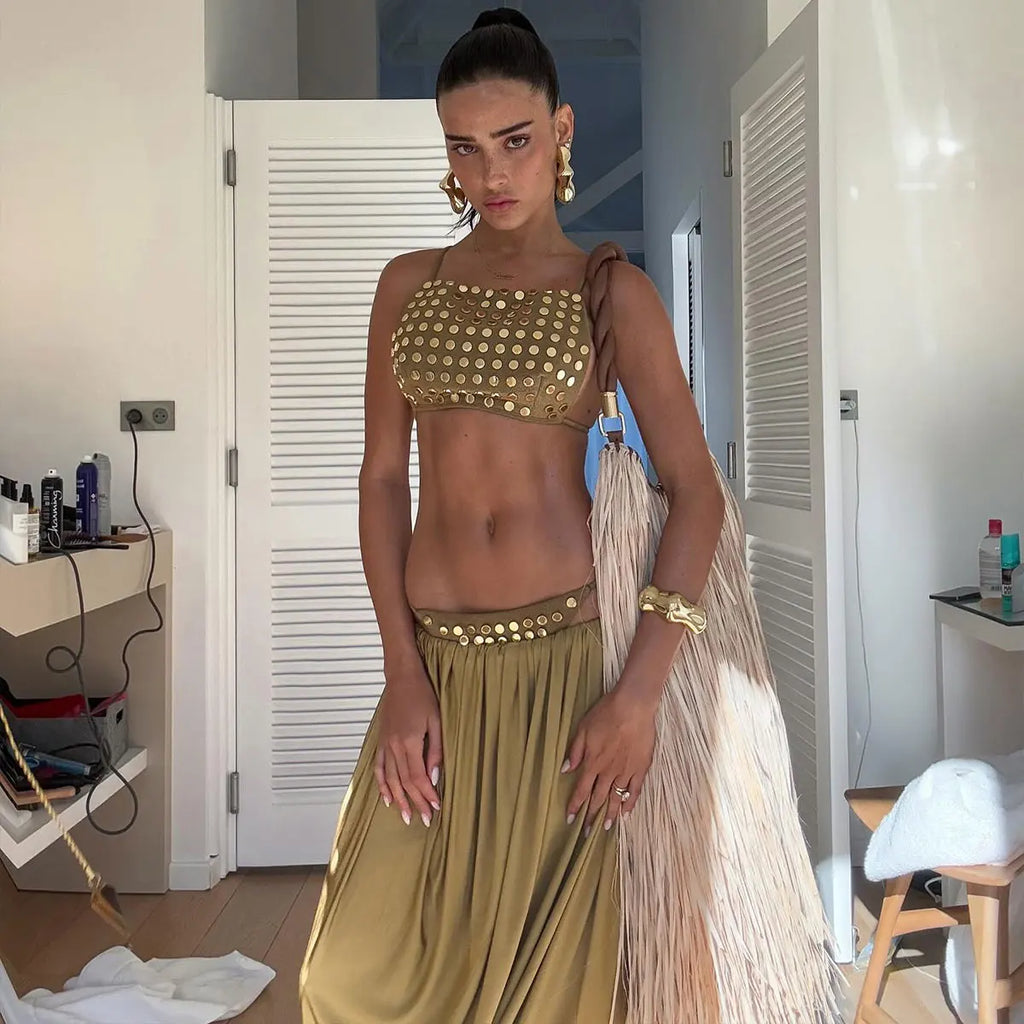 Sexy Swimsuit Bandage Bikini Women Halter Two Piece Swimwear Swimsuit High Waist Bathing Suit Beachwear Bandeau Biquini - Sun Studio