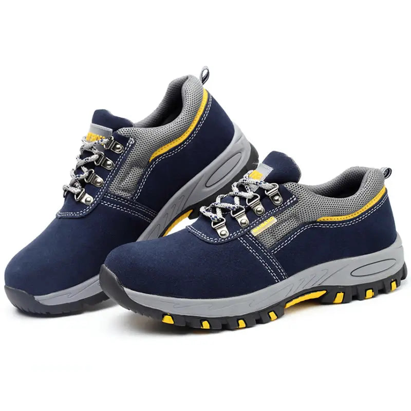 Mens Work leather Boot Safety Shoes Steel Toe Cap Puncture-Proof Work Sneakers Indestructible Work Shoes Men Shoes male kevlar - Sun Studio