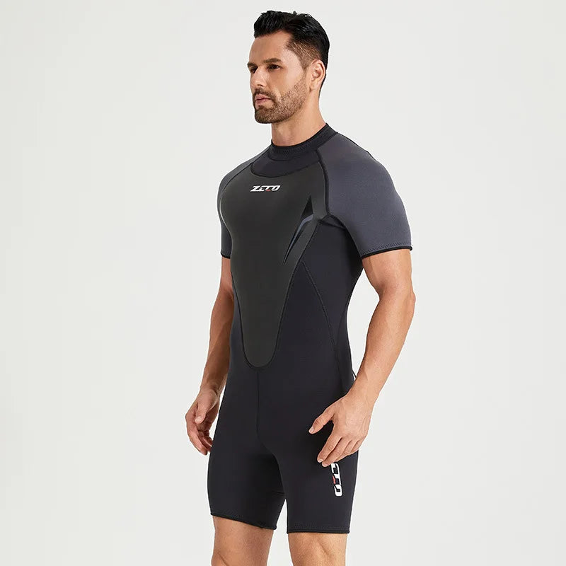 3MM Neoprene Wetsuit Short Sleeve Surfing  Men Keep Warm Swimsuit Scuba Free Diving Suit Snorkeling Suits Women Swimwear - Sun Studio