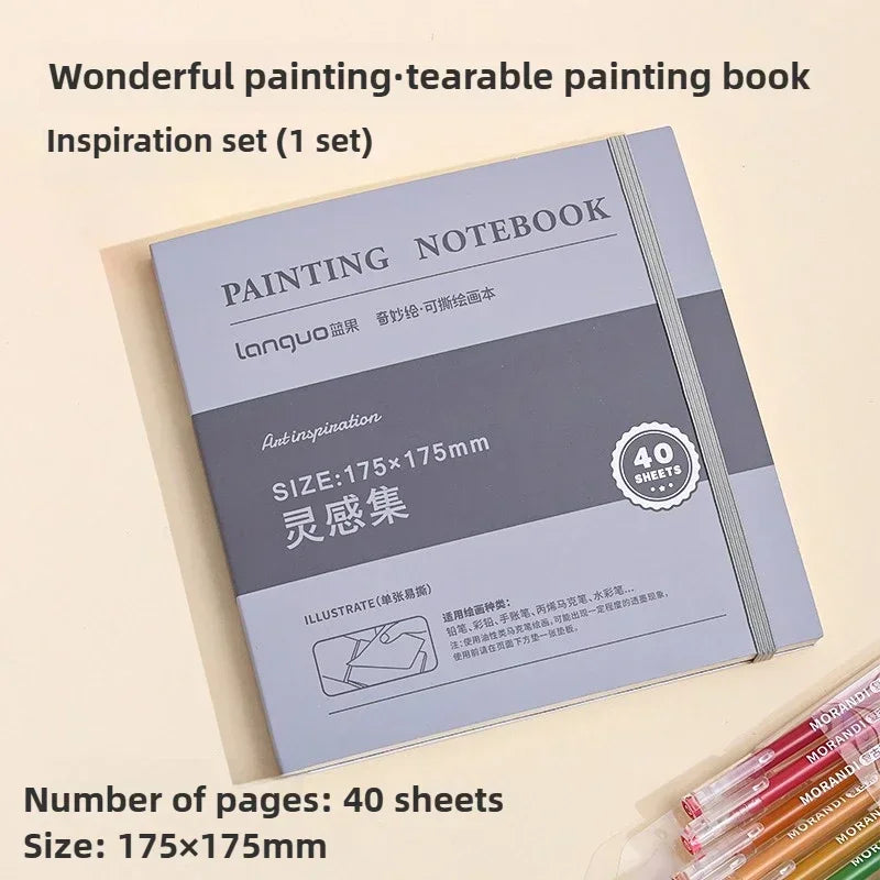 LANGUO Portable 300G Thick Cotton Watercolor Tearable Book Coated Paper Medium Rough Texture Album Sketchbooks School Stationery - Sun Studio