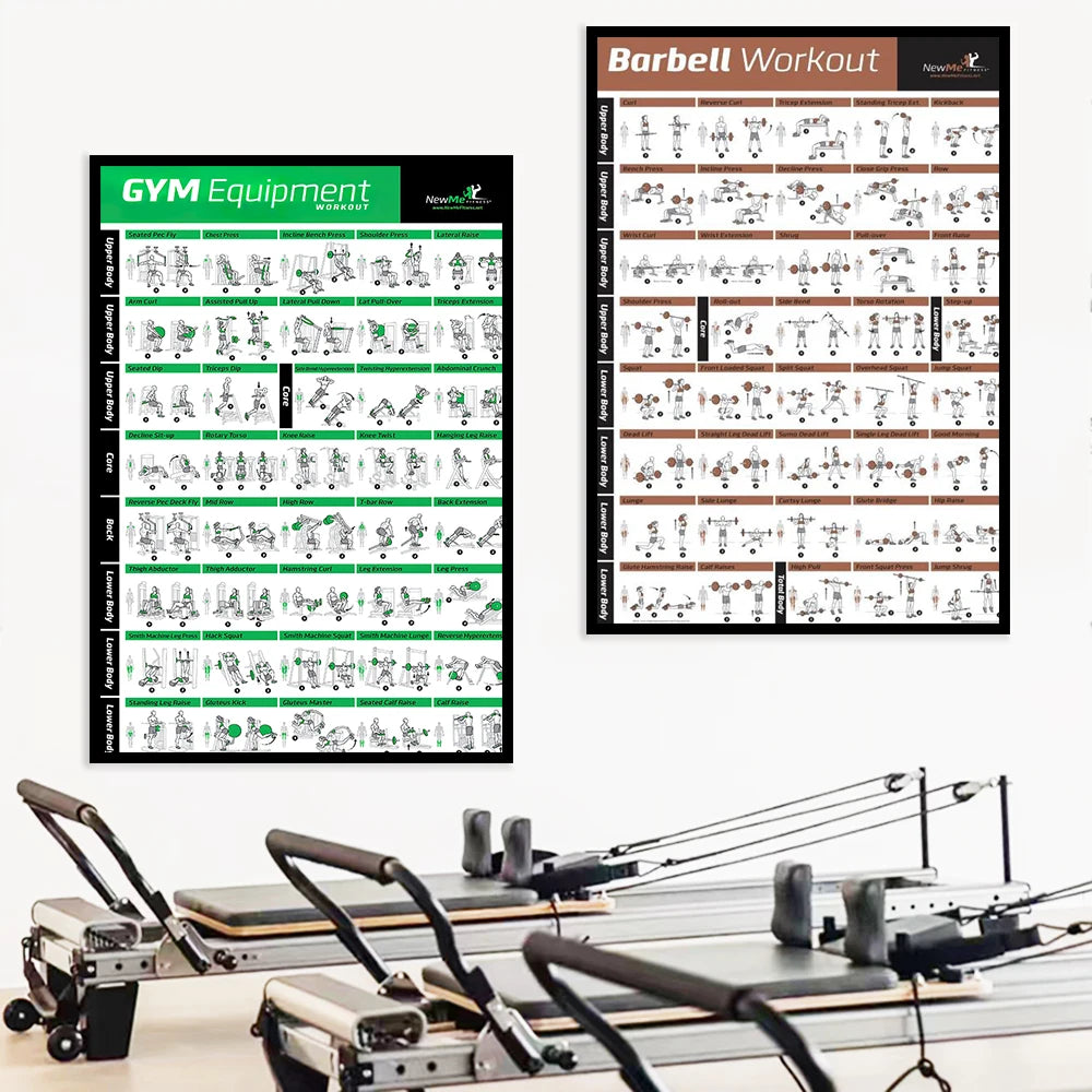Gym Yoga Studio Workout Detailed Action Chart Pose Canvas Poster Bodybuilding Wall Art Painting Prints Home Room Decor Murals - Sun Studio