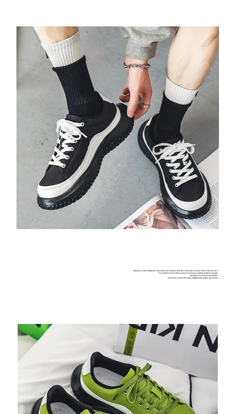 2025 Men Canvas Shoes Casual Shoes Street Fashion Youth Flat Skate Shoes Sneakers Loafers New Summer Breathable Comfortable Wild - Sun Studio