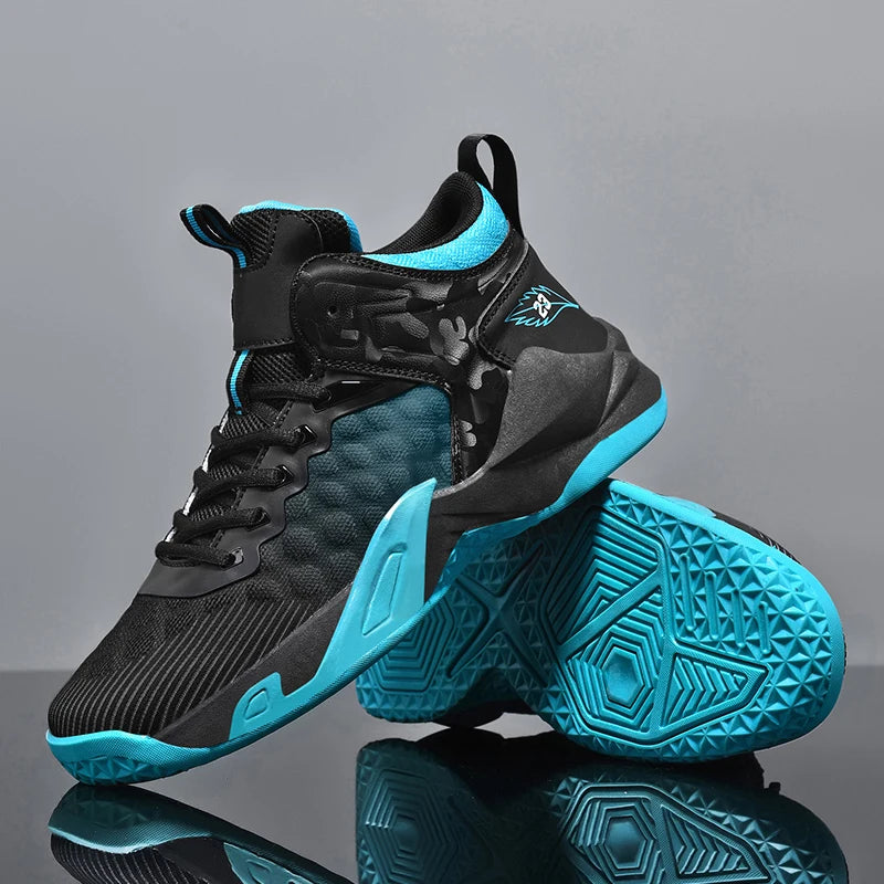 Basketball Shoes, Men's Outdoor Sports Shoes, Men's Shock-Absorbing High-Top Student Practical Basketball Shoes, Mesh Breathable Casual Shoes - Sun Studio