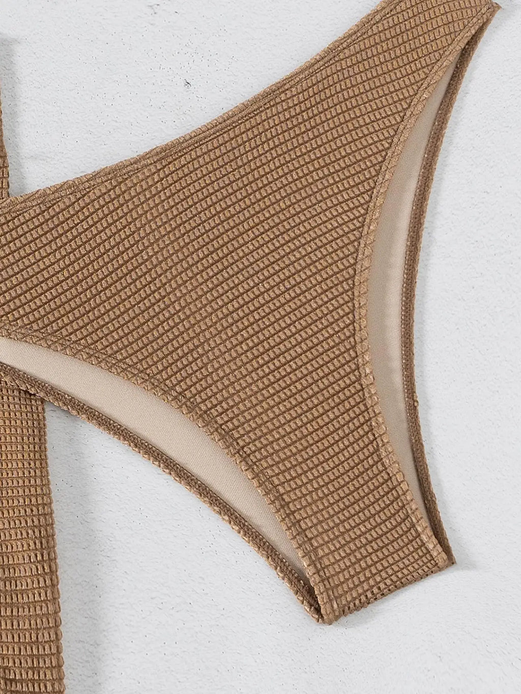 Sexy Bandeau Bikini Women Coffee Metal Water Droplet Ornament Push Up Mesh Skirt 3 Piece Swimsuit Beach Bathing Suit Swimwear - Sun Studio