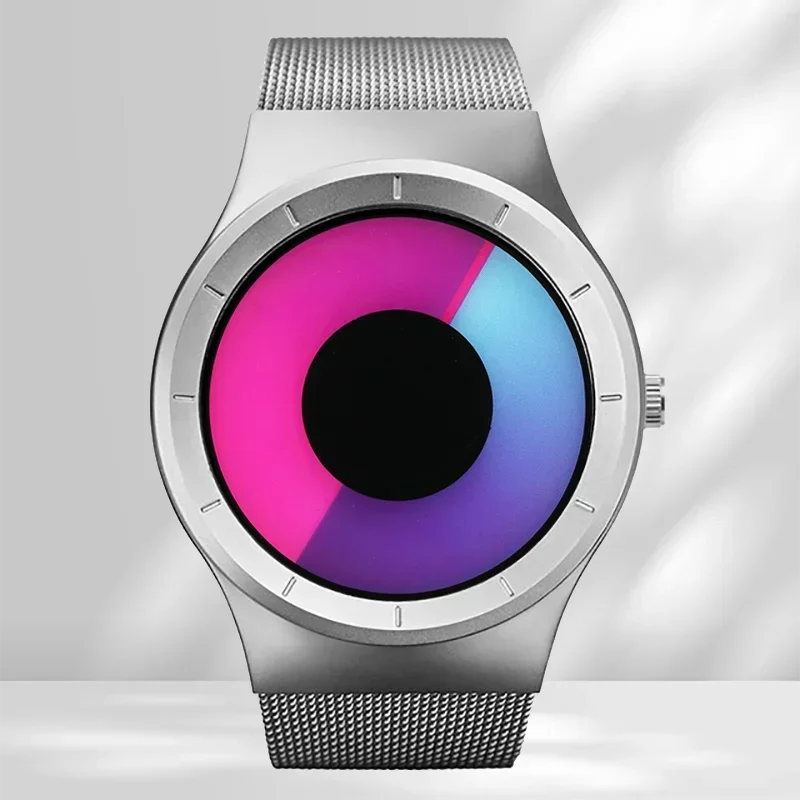 NEW Creative Quartz Watches Men Top Fashion Brand Casual Stainless steel Mesh Band Unisex Watch Clock Male female Gentleman gift - Sun Studio