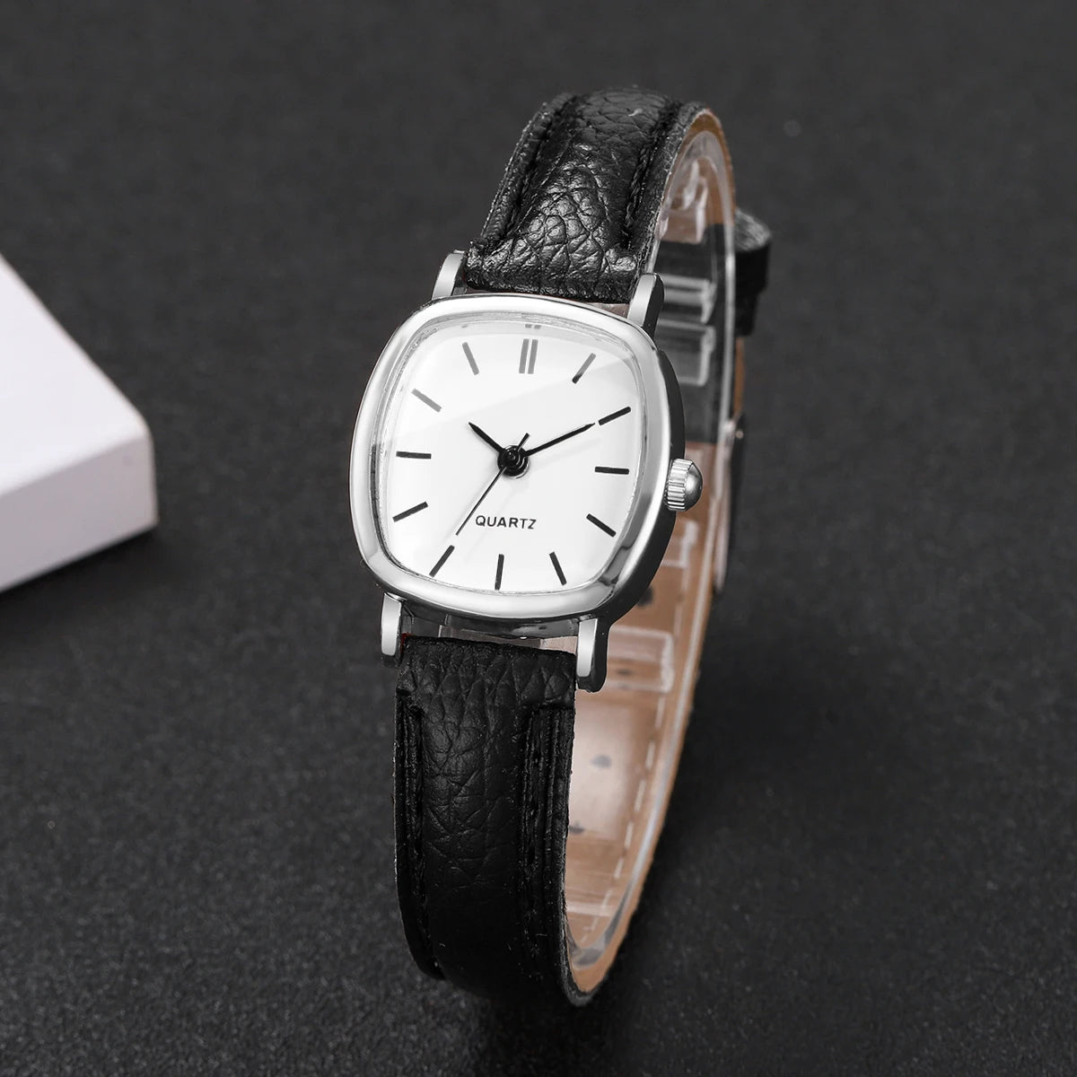 2PCS/Set Fashion Small Dial Women Watches Leather Band Square Quartz Watch for Ladies Clock Reloj Mujer （Without Box） - Sun Studio
