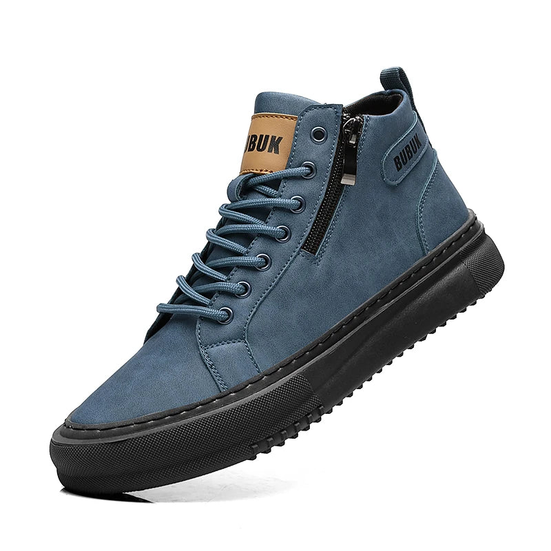 Men's Shoes, New Fashion Casual Shoes, Trendy Lace-Up Lightweight Mid-Top Trendy Shoes, Soft Sole, Soft Surface, Business Shoes, Men's Driving Shoes - Sun Studio