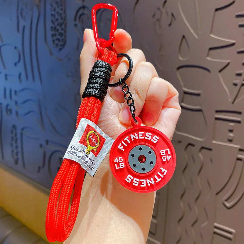 Fitness Keychain Gym Lovers Fitness Enthusiast Gift Barbell Keychain Fitness Bag backpack Charms - Sun Studio