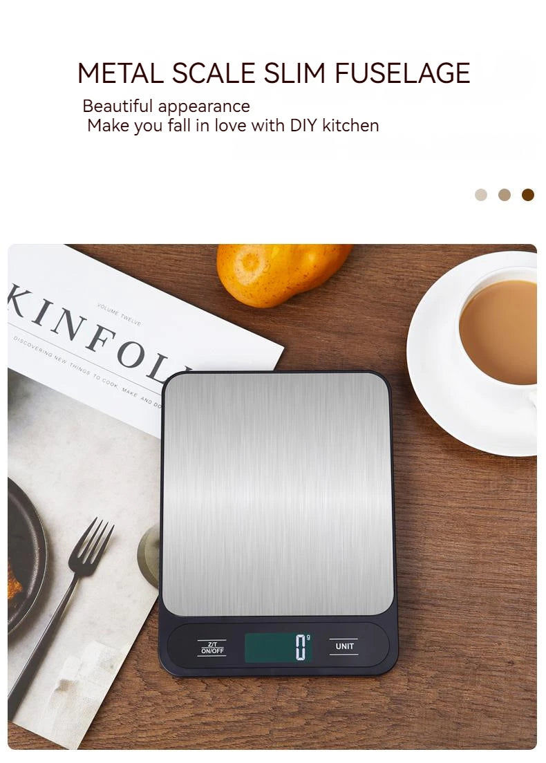 10kg Digital Kitchen Scale Baking Gram Weight Scales LCD Digital Display Electronic Table Scale Personal Healthy Diet Food Scale - Sun Studio