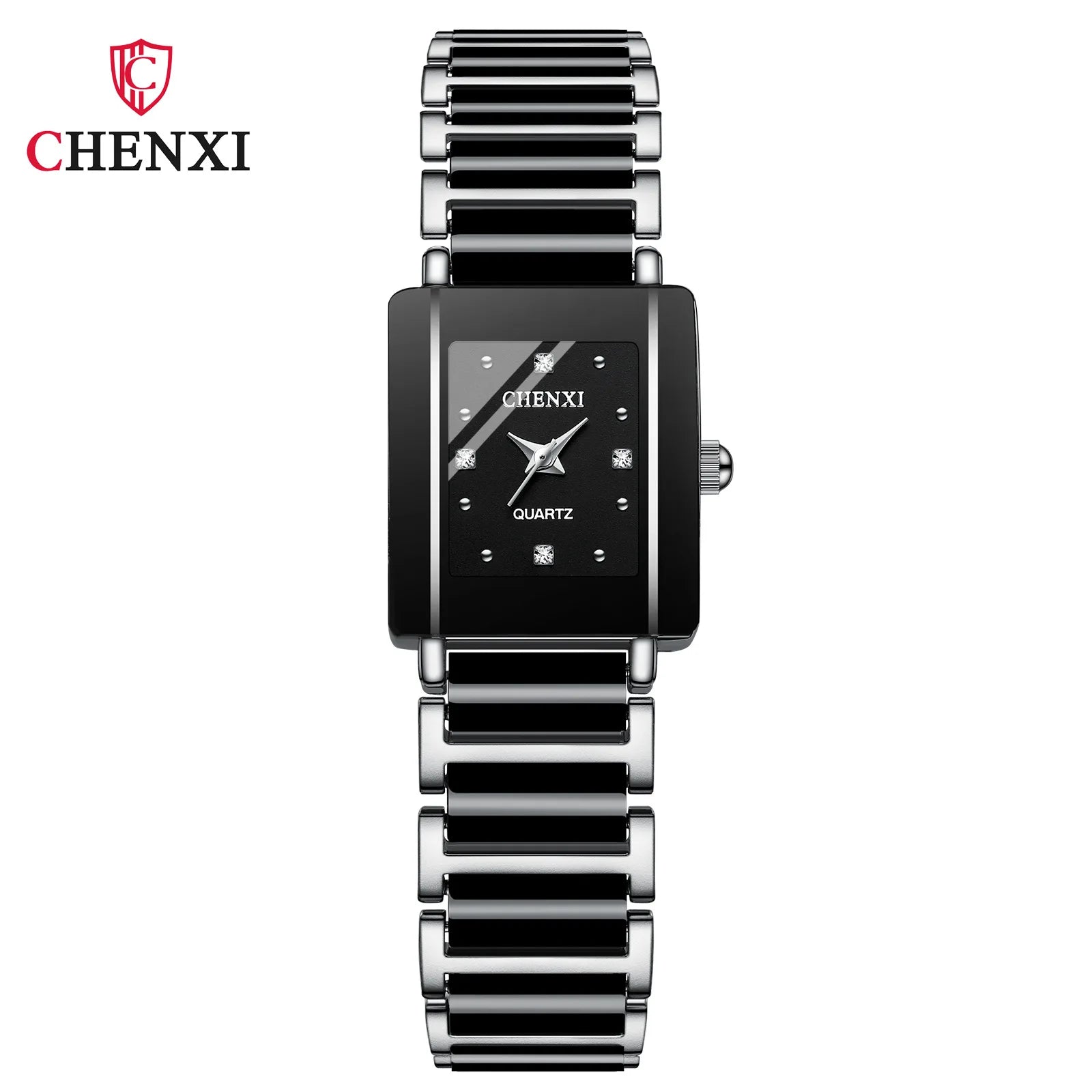 CHENXI 104A Top Brand Luxury Couple Watch Men's and Women's Imitation Ceramic Strap Exquisite Date Watches relojes para damas - Sun Studio