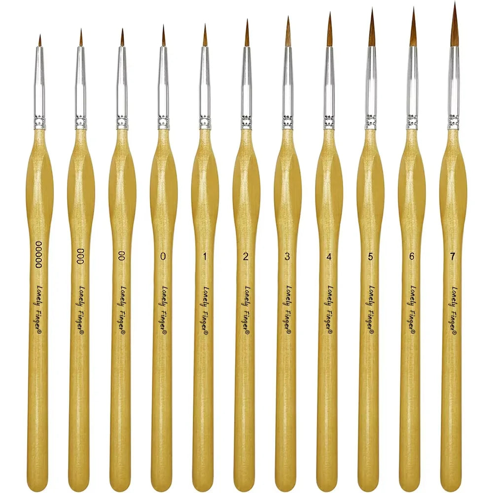 10/11/20/22Pcs Fine Detail Paint Brush Miniature Painting Brushes for Mini Paints Brush Set for Acrylic Watercolor Face Nail - Sun Studio