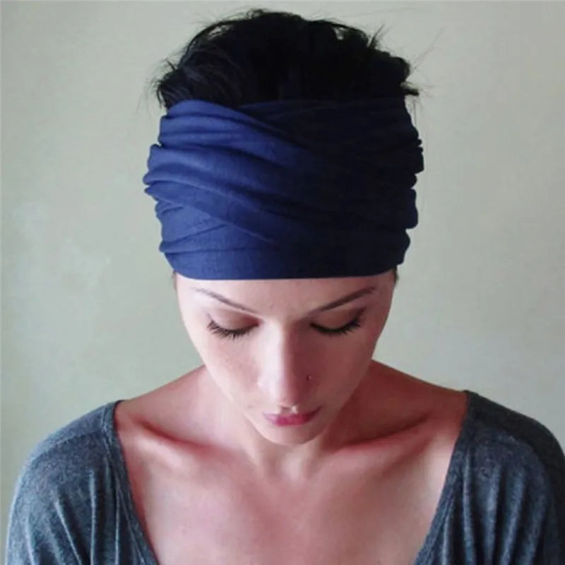 New Elastic Cycling Headband Women Fitness Headband Sweatband Fitness Headwrap Non-slip Bike Headwear Running Fitness Hairband - Sun Studio