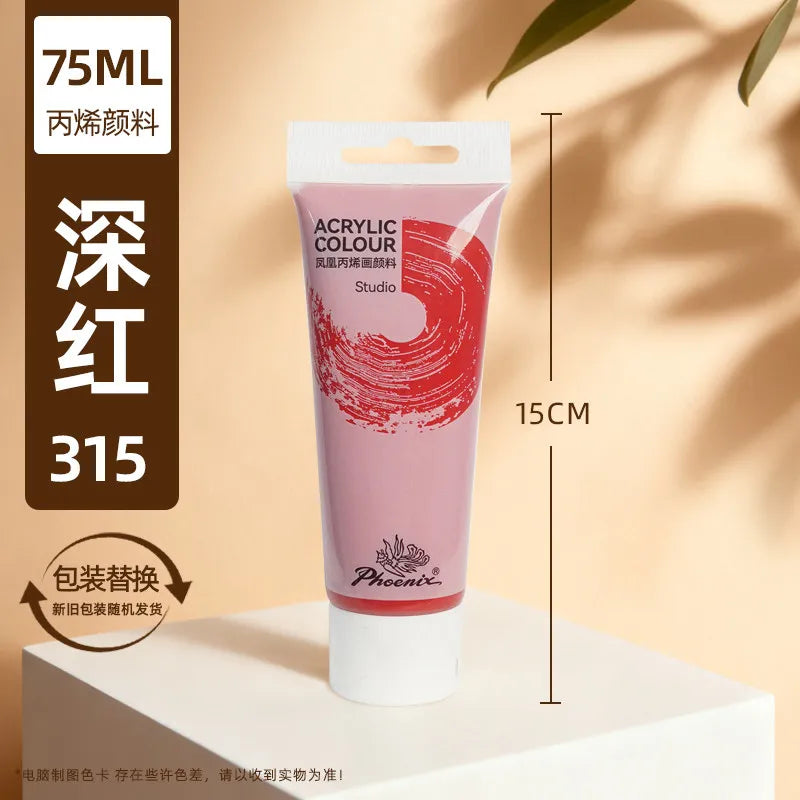 75ml Acrylic Paint Non Toxic Non Fading,Rich Pigments for Painters, Adults for Canvas Wood Clay Fabric Ceramic Craft Supplies