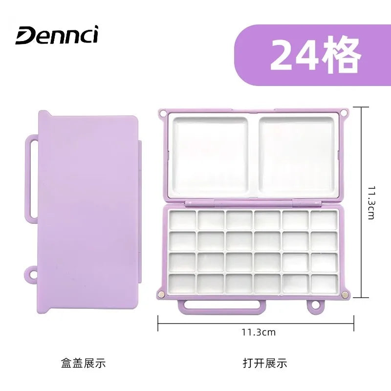 Empty Folding Watercolor Paint Boxes Artist Portable Travel with Bucket acuarela Dispenser palette Art Supplies - Sun Studio