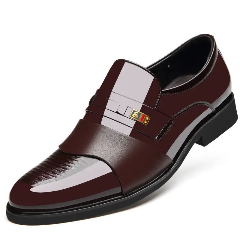 Men Leather Casual Shoes Men Shoes Autumn New Business Formal Men Leather Shoes Casual Cover Foot Heightening Leather Shoes Men - Sun Studio