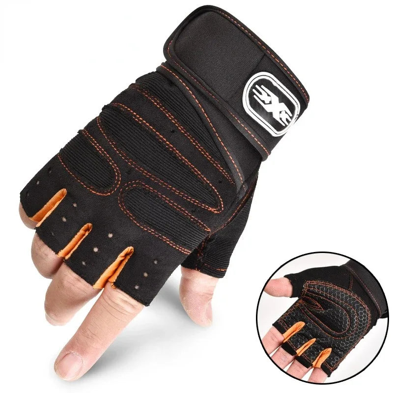 Gym Gloves for Men Women Fitness Weight Lifting Wristband Gloves Body Building Training Sports Exercise Cycling Glove Shockproof - Sun Studio